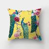 Peacock Feather Printed Pattern Cushion Cover for Home Living Room Sofa Car Bedroom Decoration Pillow Cover