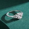 Tancise Classic 925 Sterling Silver  Zircon Ring Ladies Jewelry Wedding Promise Party Gift