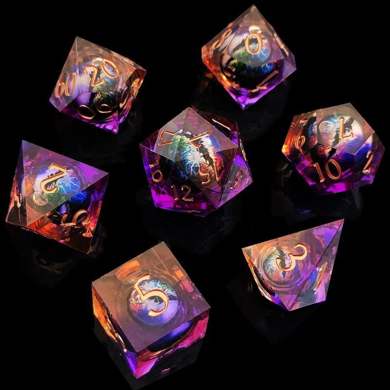 Two-Color Polyhedral Dice Set COC DND Tabletop Games