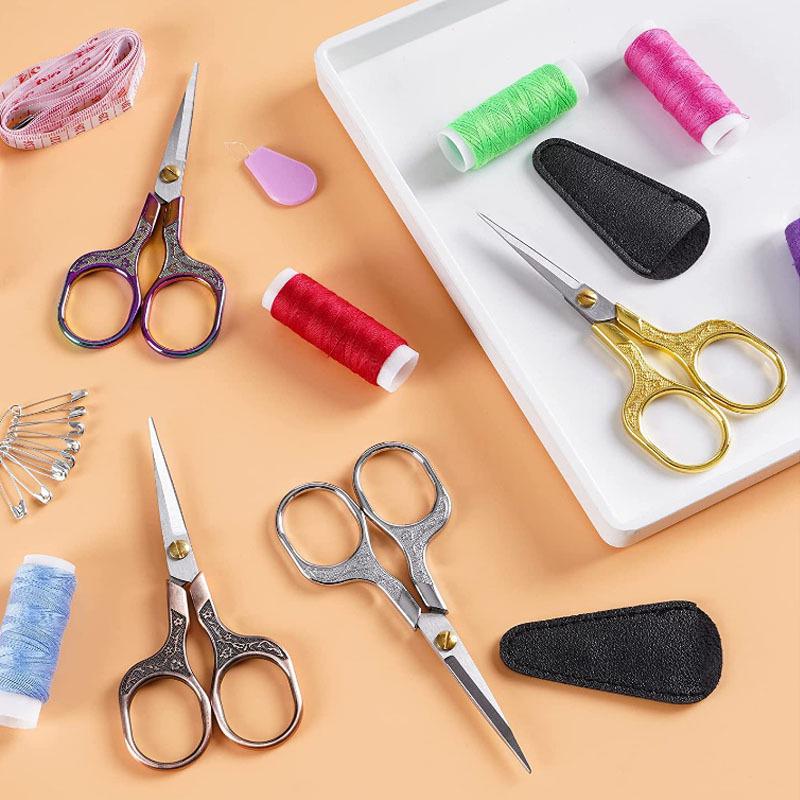 Retro Plum Blossom Stainless Steel Embroidery & Paper Scissors - Chinese Style