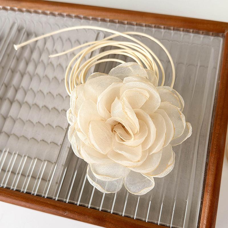 

Spring Collection Multi Color Rose Neckchain Necklace French Choker Neck Strap Collar Chain Accessories as the picture