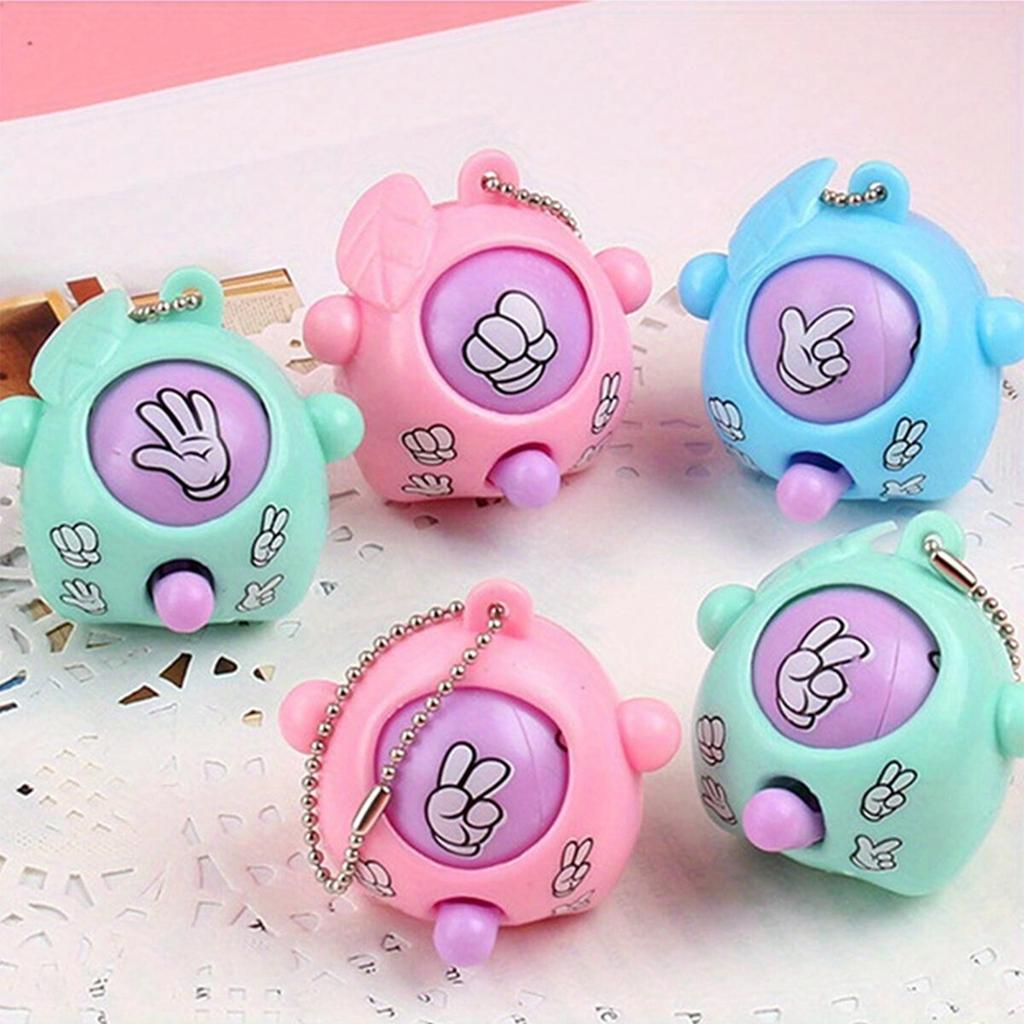 5PCS Random Paper Scissors  Egg Keychain Gachapon Toy