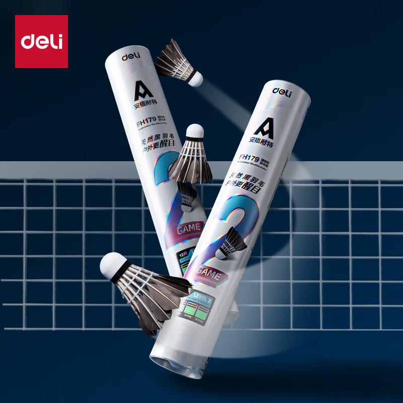 Anguinet Strong & Durable Black Feather Badminton Shuttlecocks