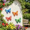 Vibrant Metal Butterfly Outdoor Wall Art 1/4Pcs Rustproof Decor for Garden Patio