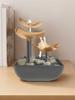 Tabletop Water Fountain with LED Light & Natural Rocks Zen Meditation Waterfall Relaxing Sound Ornament for Home and Office