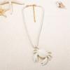Stylish Crab Shaped Pendant Necklace Versatile Colors Trendy Jewellery Casual Beach Neckwear For Girls