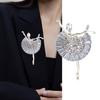 Crystal Girl Gift Clothing Accessories Korean style Ballet Girl Brooch Ballerina Pin Women's Brooch