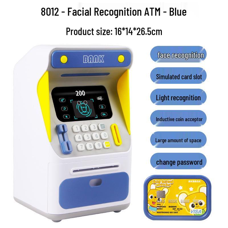 Face Recognition ATM Money Box: Automatic Password Roller Safe Educational Toy