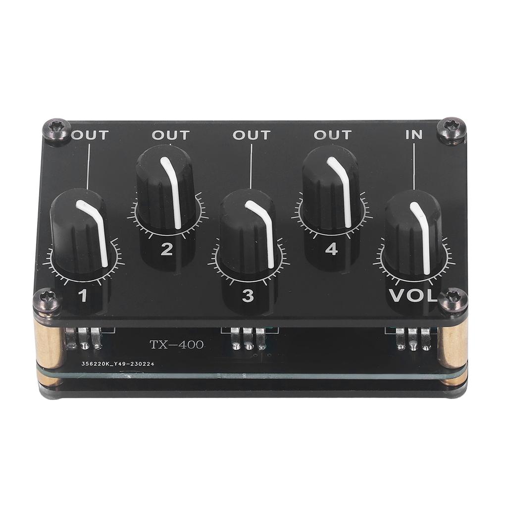 TX400 Sound Line Mixer 4 Channel Mini Stereo Portable Passive Mixer Compact Sound Board Console
