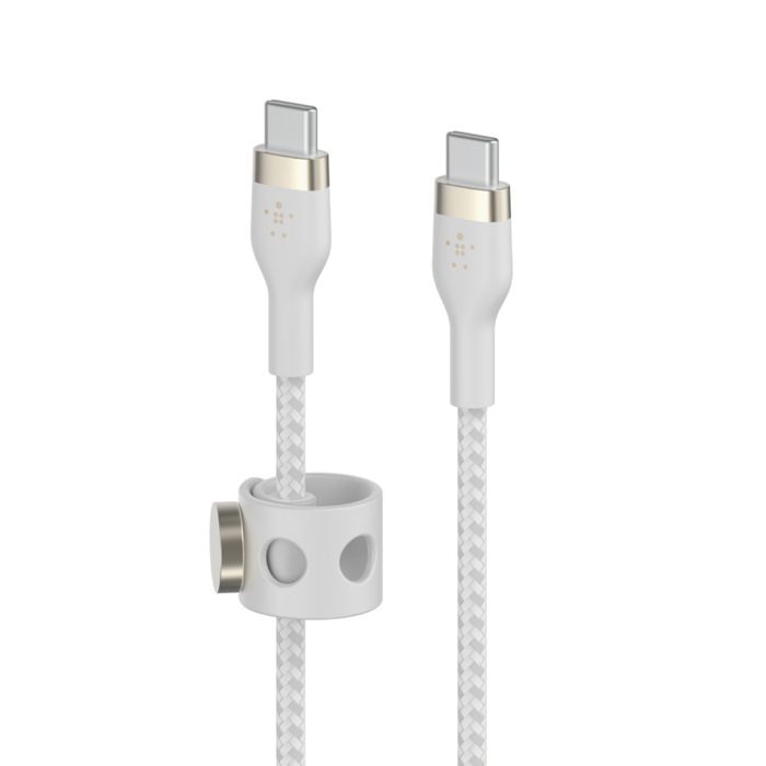 Belkin Câble USB-C vers USB-C Boost Charge Pro Flex 1 m Blanc - CAB011BT1MWH
