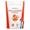 Colagénio marinho tipos 1, 2 e; 3 + vit c - pele & articulações flexíveis - pó sabor pêssego - 180g feito na frança - nutri&co