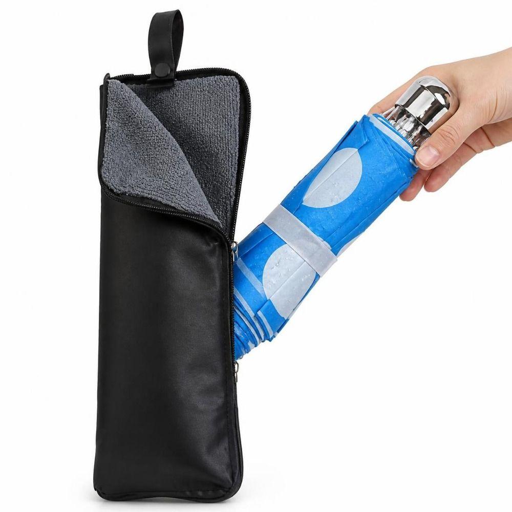 Microfiber Lining Umbrella Storage Bag Waterproof Oxford Folding Umbrella Holder for Travel Use