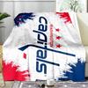 Capitals Ice Hockey Blanket Flannel Throw for Sofa, Indoor, Camping, Living Room, Office, Chair, And Bed Soft Birthday Gift