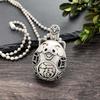 Vintage Thai silver long necklace flower pendant simple long sweater chain accessories women