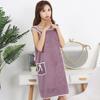 Women's Coral Fleece Wearable Bath Towel - Absorbent, Thick, No-Shed Bath Skirt Robe