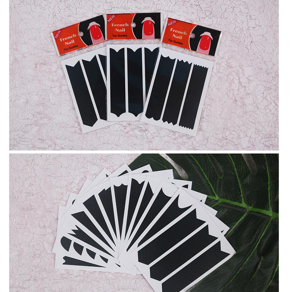 Professional Looking French Tip Nail Guides Manicure Made Simple with Nail Art Stickers