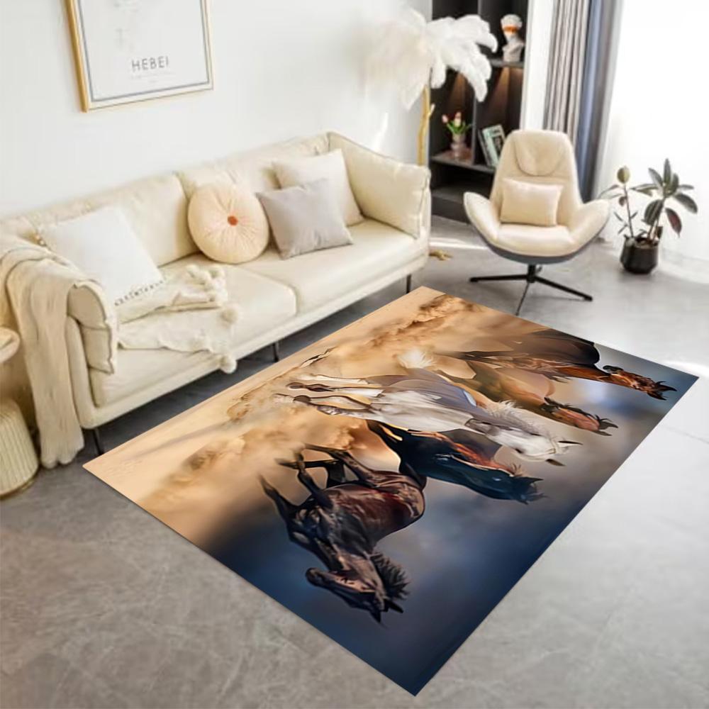 1pc Home Carpet with floral design rug non slip for office decor and bedroom gift ideas