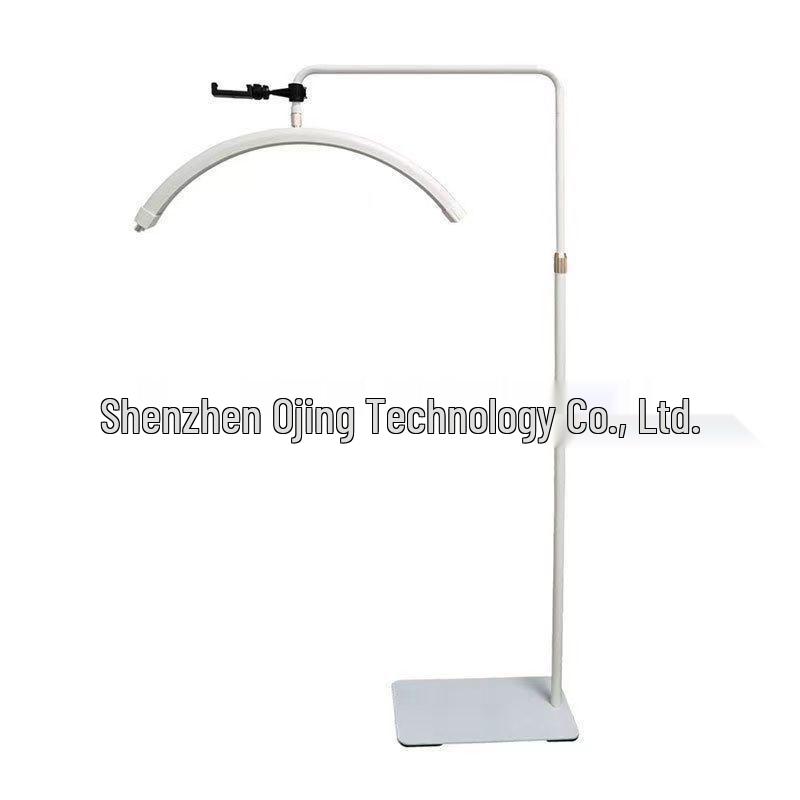 24-inch Half-Moon LED Beauty Lamp for Manicure, Microblading, Eyebrow, Eyelash, Eye Protection, Floor Fill Light.