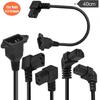 90 Degree  Up/Down/Left/Right Angled IEC 320 C13 Female to C14 Male Power Supply Extension Cord for Monitors Computers