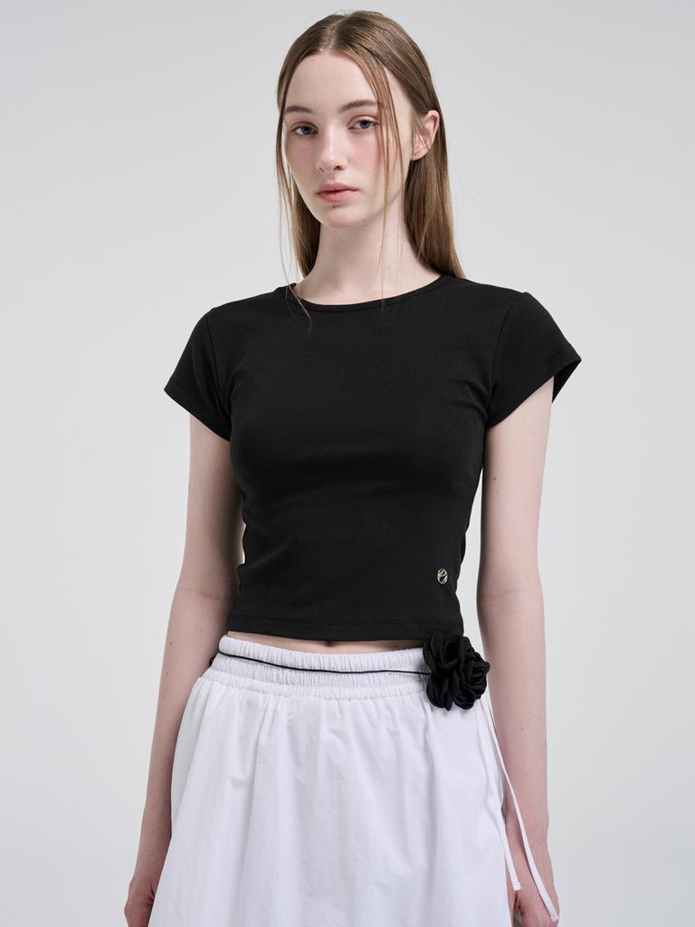 ETMON Cap Sleeve T-Shirt, Black