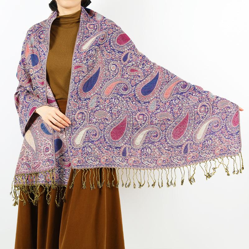 Spring and Autumn Mixed and matched scarf Shawl dual-purpose jacquard small cashew long towel travel photo long towel headscarf
