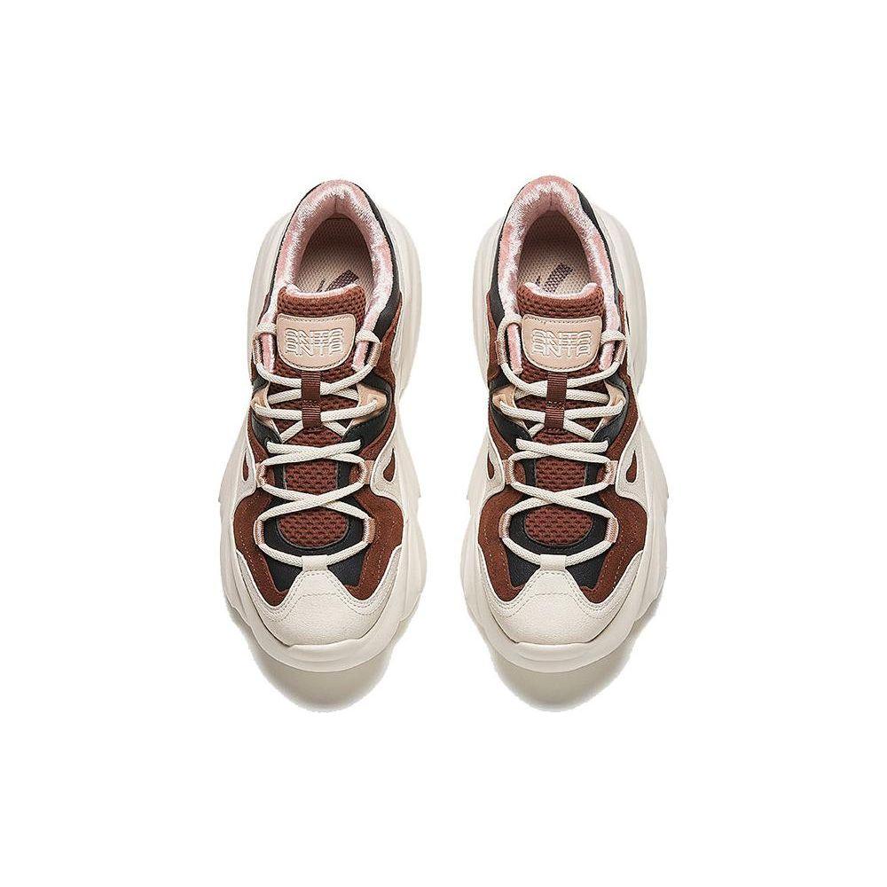 Anta Meow Meow Shoes Comfortable Durable Low Top Casual Shoes Women sneaker Brown 122348886-5