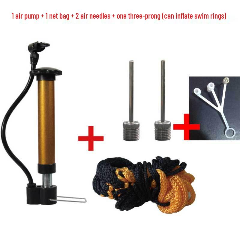 High-Pressure Portable Ball Pump Kit with Needles and Mesh Bag