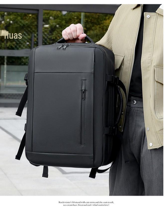 Expandable Business Travel Backpack with Laptop Compartment and Wet/Dry Separation