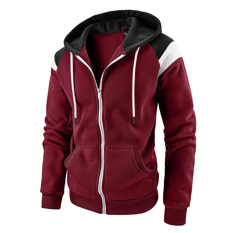 Men's Hoodie Casual Winter Apparel Hoodies Sweatshirts Casual Sports Cardigan Long Sleeved Zipper Men