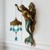 Mermaid Wall Lamp Resin Creative Bedroom Lamp Window Decoration Door Decoration Halloween Home Ocean Style Ornament