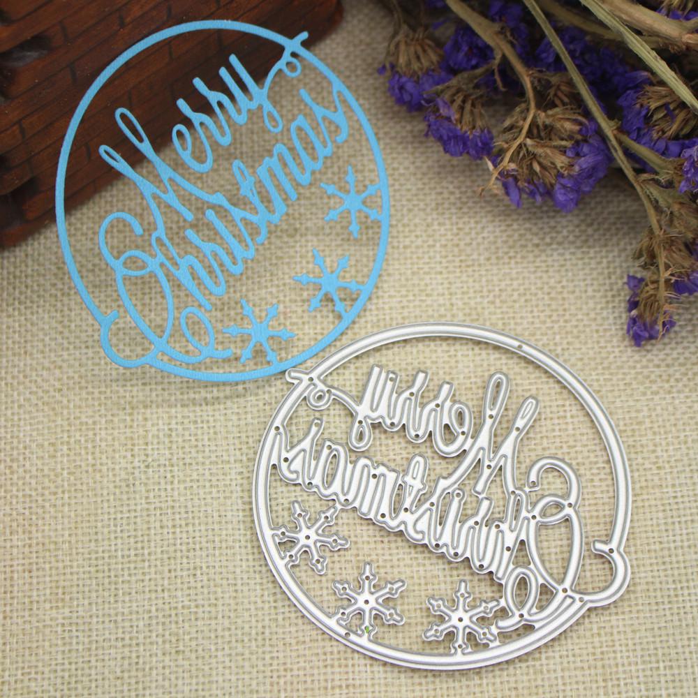 Merry Christmas Metal Cutting Dies Stencils Scrapbooking Embossing DIY Crafts