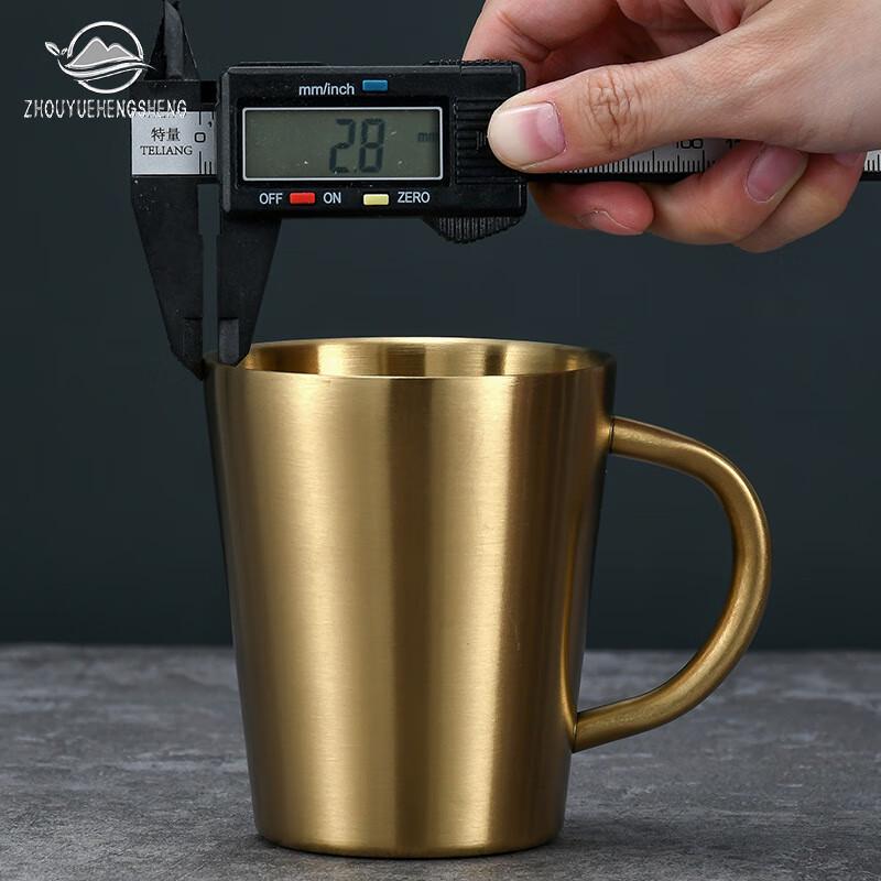 Zhouyue Hengsheng Kubek izolowany ze stali nierdzewnej 304 z podwójnymi ściankami i uchwytem 300 ml