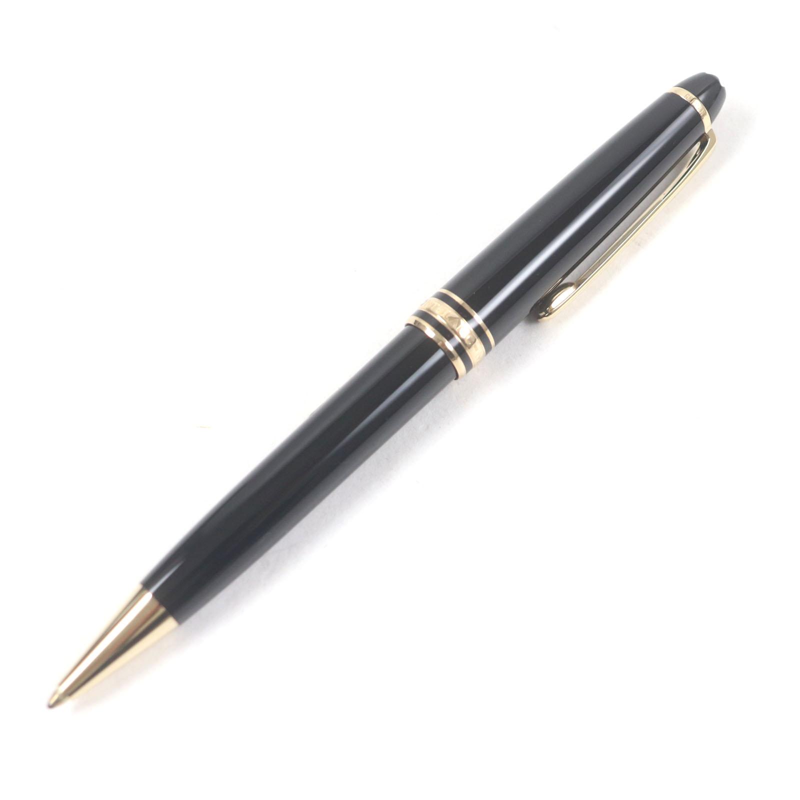 Excellent MONTBLANC Ballpoint pen Meisterstck Classic Twist type Black gold Used
