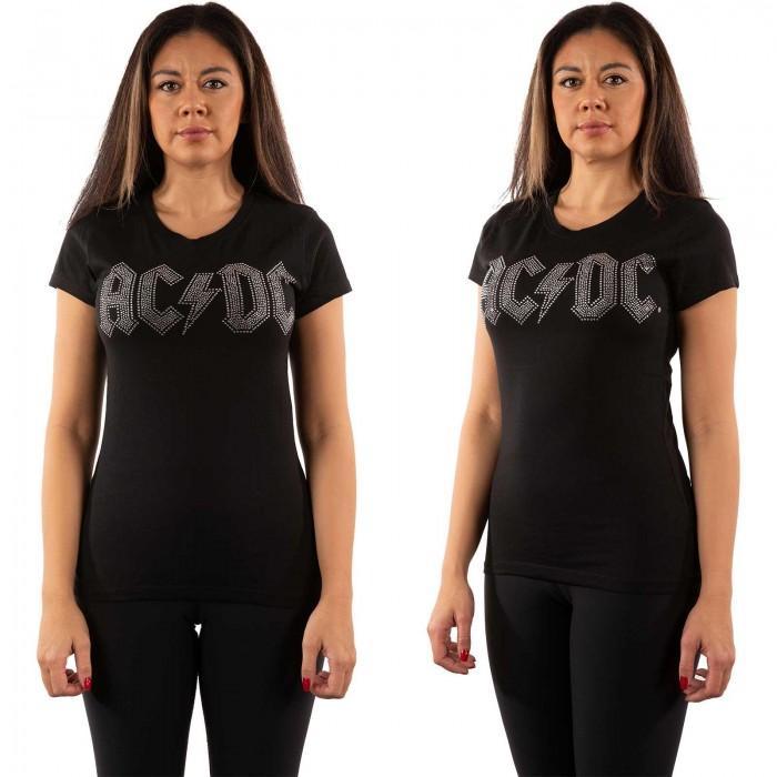 AC/DC Damska/damska koszulka z logo Diamante
