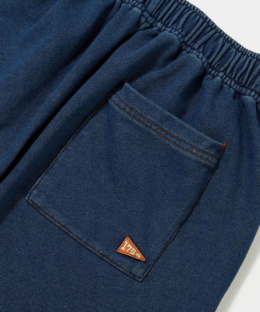 COLUMBIA UNIVERSITY Tiny Script Denim Terry Loose Sweatpants Midnight Denim