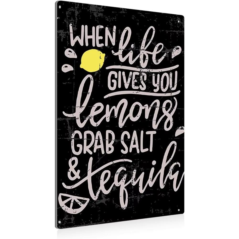 Vintage Stay Positive Skull Sign Metal Tin Sign Wall Décor Funny Retro Sign for Home Bedroom Halloween Decor Gift for Friends