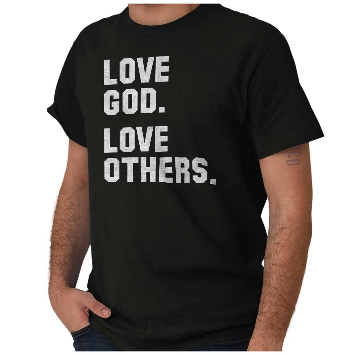 Christian Faith Religion Love God and Others Womens or Mens Crewneck T Shirt Tee XS