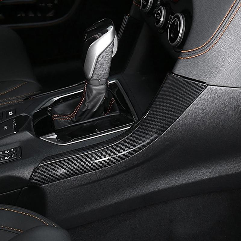 For Subaru Impreza XV 2018-  carbonfiber accessories Gear Shift Panel knob cover door handle window lift button switch cover