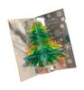 CAWKAY 3D Christmas Tree Greeting Card with Music, Christmas 3D Pop-Up Card, Foldable, Celebration Gift (Green)
