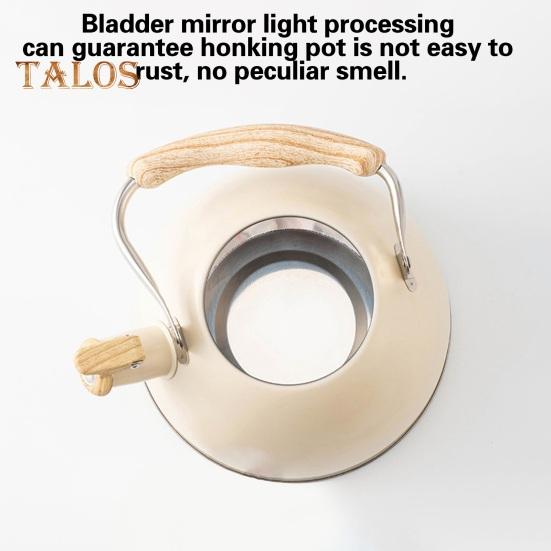 3L Whistling Tea Kettle with Heat-proof Foldable Handle Large Capacity Food Grade Teapot Kitchen Supplies