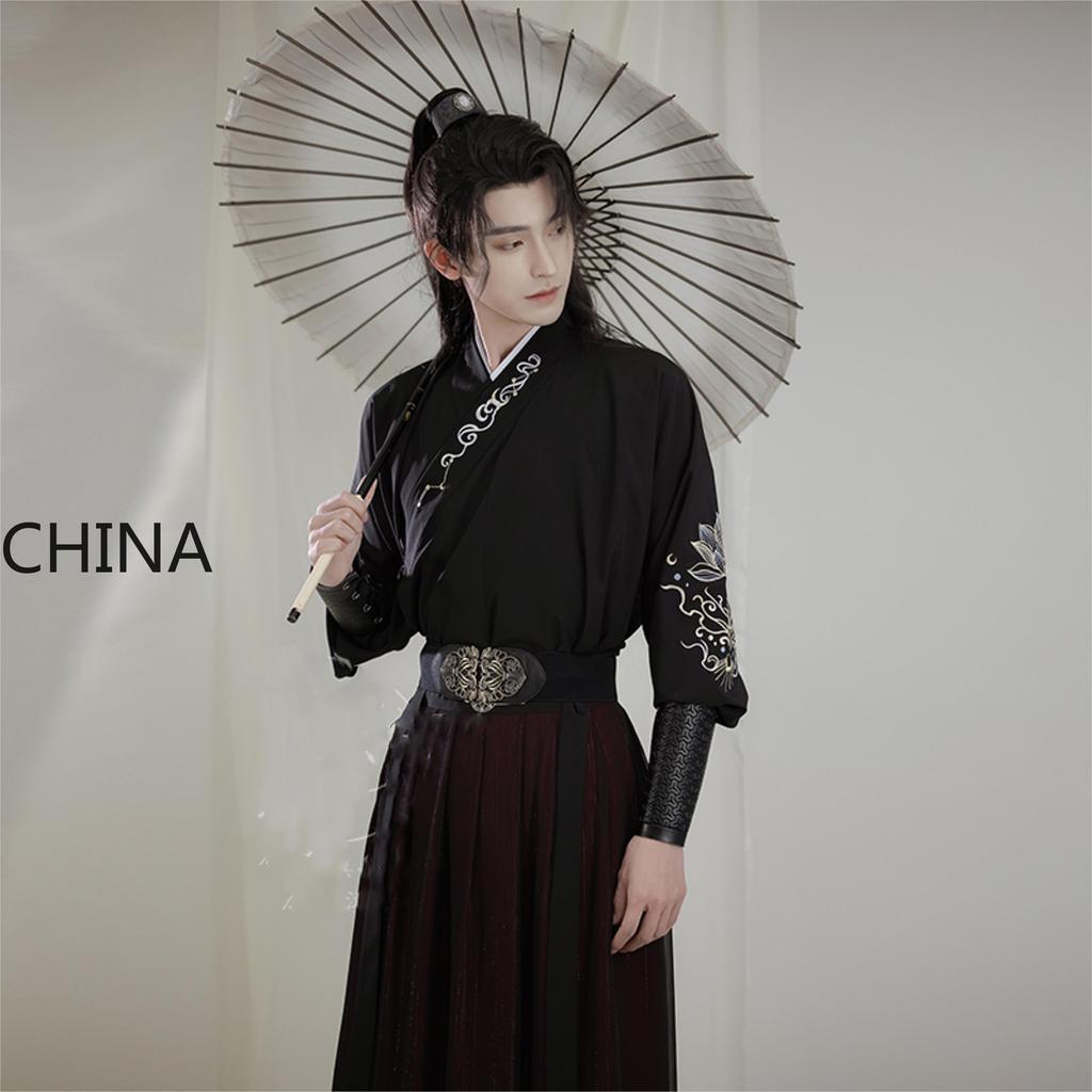 Original Hanfu Spring And Summer Swordsman Handsome Cool Daily Chinese Style Embroidery Suit Chinese Hanfu