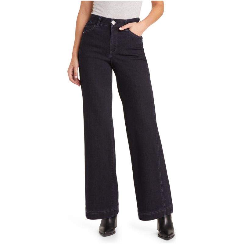 

Fashion High Waist Side Stripe Color Easiest for Match Hip Lifting Denim Navy 16