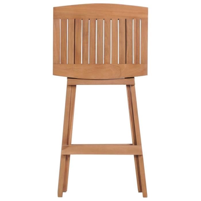 VidaXL Tabourets de bar pliables 4 pcs Bois de teck massif 44728