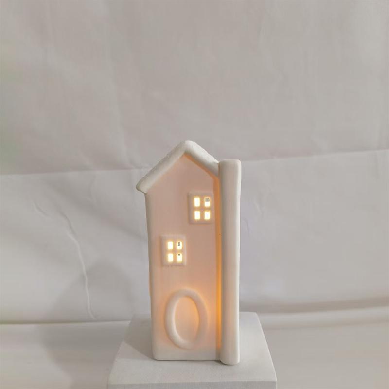 Keramikos namas žvakidė Keraminė arbatinės žvakidė Žvakių degiklis namų miegamojo dekoravimui Įkurtuvių dovana