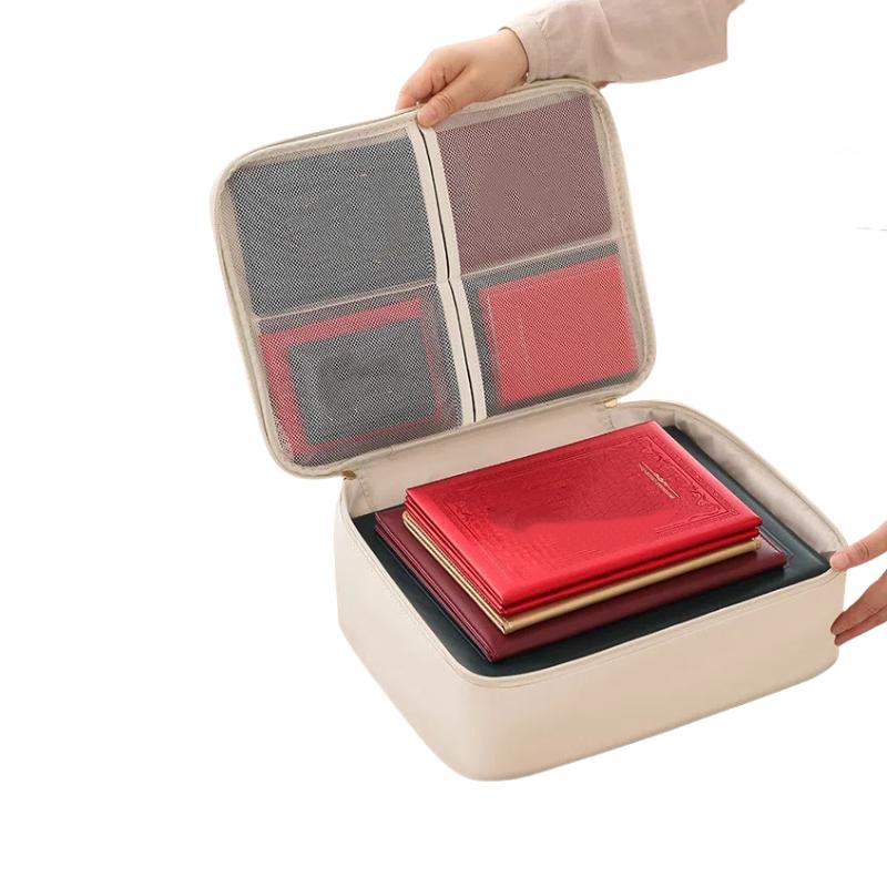 1pc Large Capacity Document Storage Bag Certificate File Card Bag Document Bag Data Organizing Bag Clothing Travel Bag