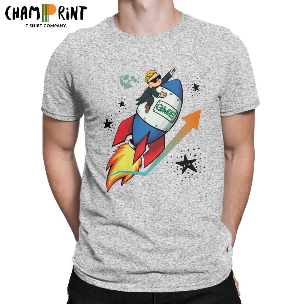 Gamestonk T-Shirt Wsb zum Mond Männer T-Shirts Investieren Wallstreetbets Geschenk Gamestop Gme