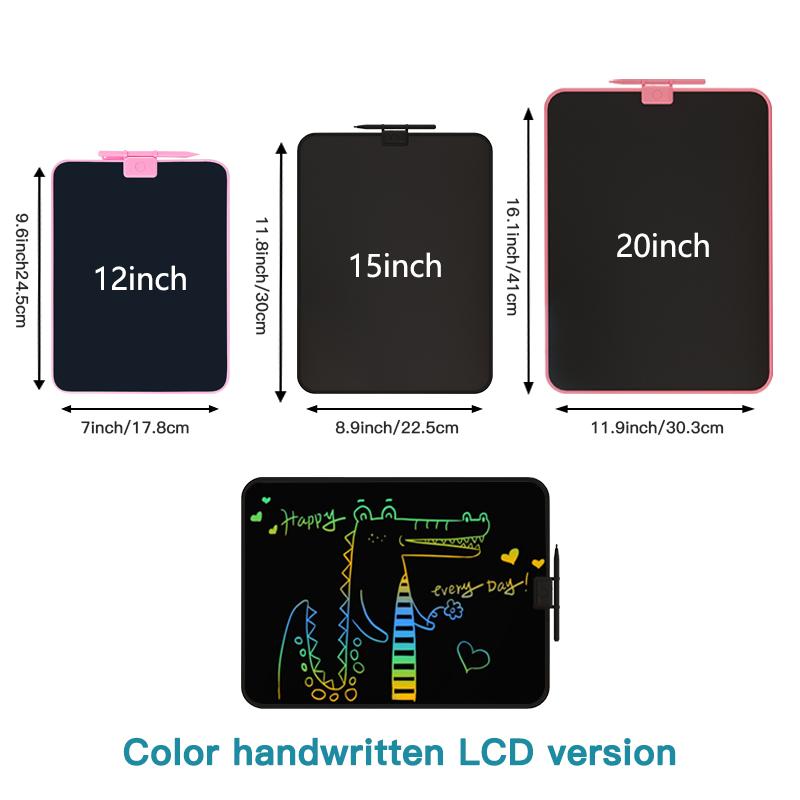 12/15/20Inch  Drawing Board Writing Tablet Digit Magic Blackboard Art Tools Painting Learning & Education Toys for Kids Gifts