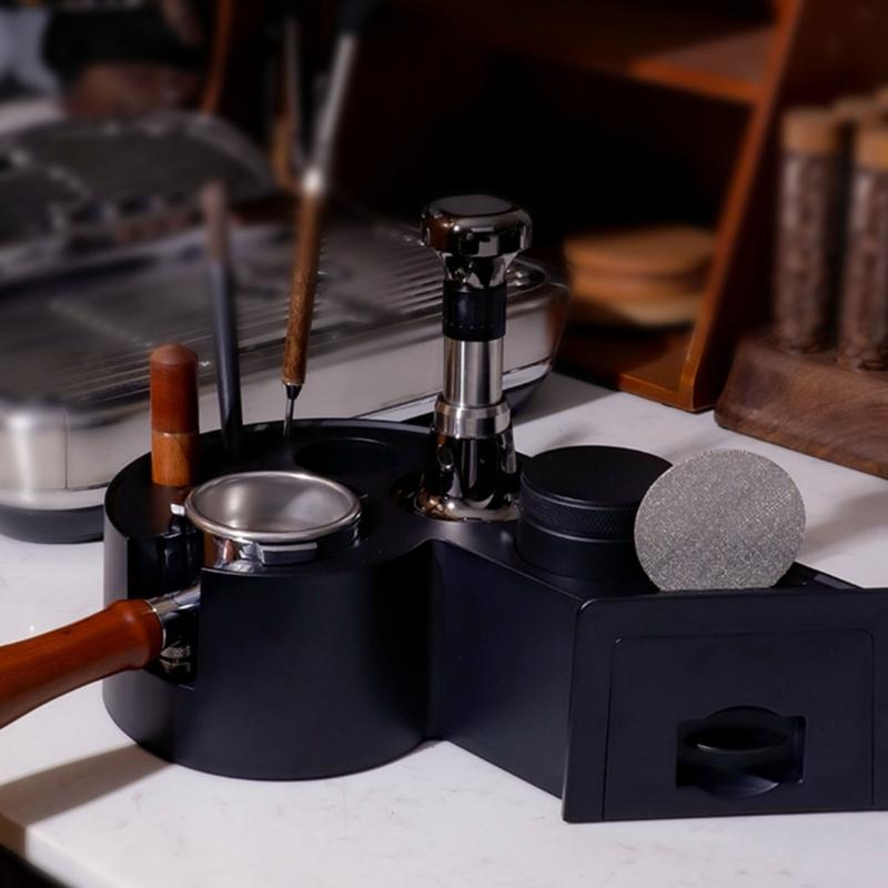 Nonslip Coffee Tamper Base Station With Ergonomic Handle For Baristas Tool ABS Construction Pressing Base