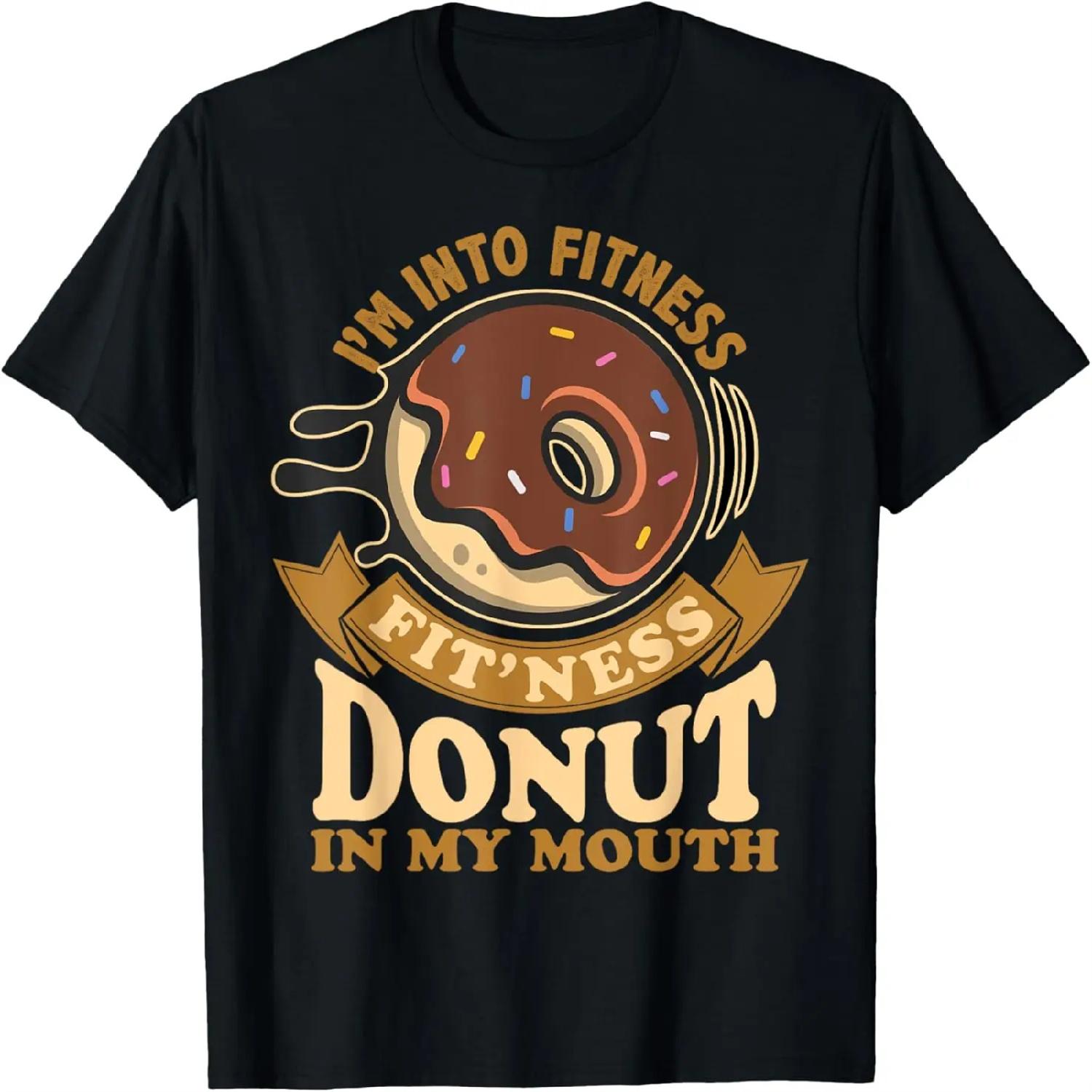 I m Into Fitness Fit ness Donut In My Mouth, Funny Donut T-Shirt XXXXXL разноцветный