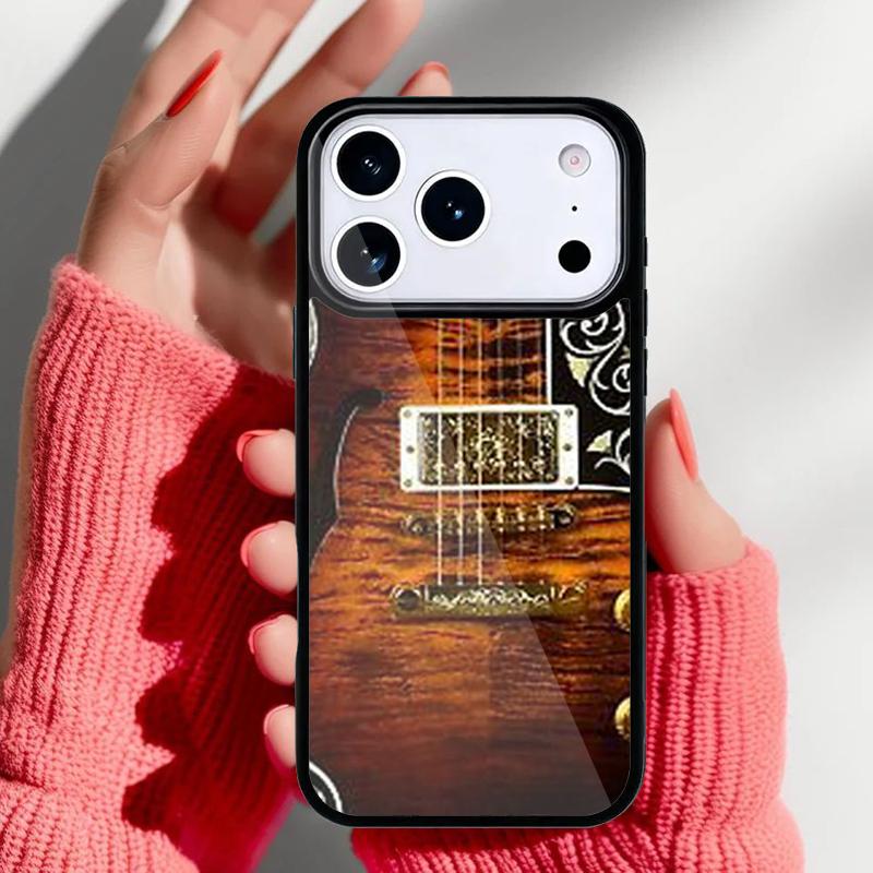 

Wood Acoustic Electric Guitar Phone Case for iPhone 17 Air 16e 15 14 13 Pro Max Back Cover for 12 11 Pro Coque iPhone 15 Pro